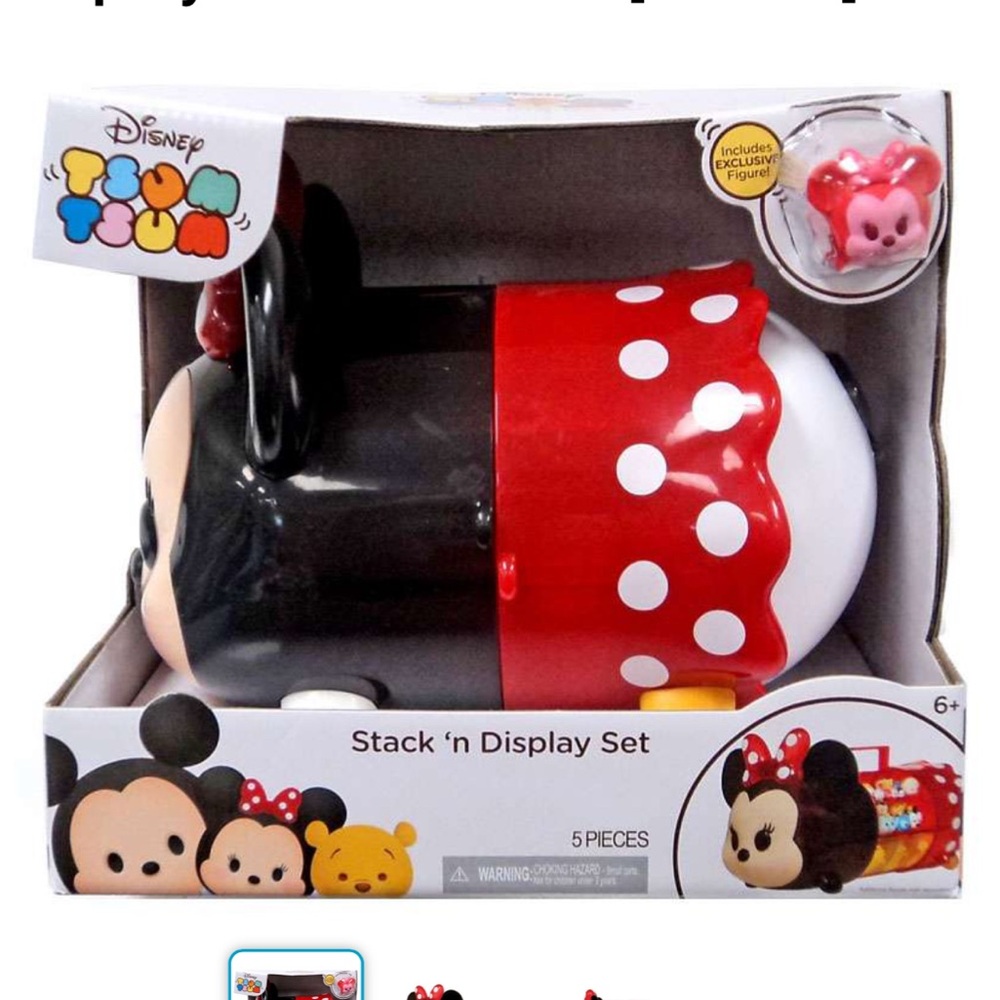 Disney Tsum Tsum Polka Dot Display Set - Red and Black